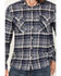 Image #3 - Brixton Men's Bowery Plaid Print Long Sleeve Button-Down Flannel Shirt, Blue, hi-res