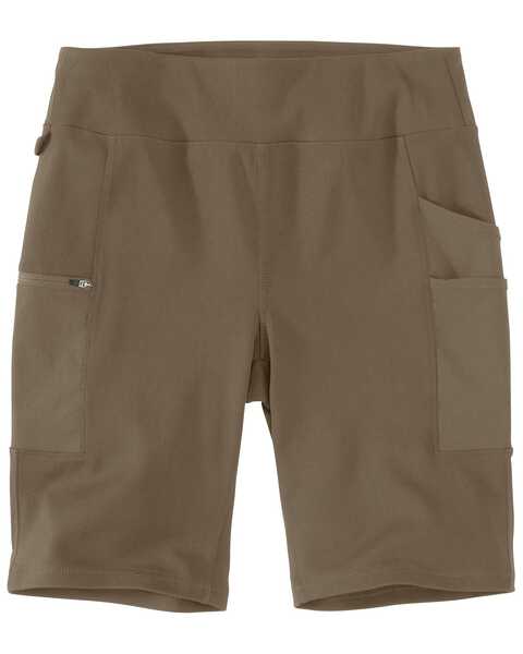 Image #3 - Carhartt Women's Force Fitted Lightweight Utility Work Shorts, Brown, hi-res