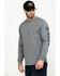 Image #3 - Hawx Men's Gray Logo Sleeve Long Sleeve Work T-Shirt - Tall, Heather Grey, hi-res