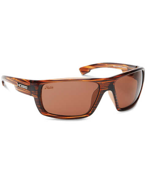 Image #1 - Hobie Mojo Float Shiny Brown & Copper Wood Grain Polarized Sunglasses , Brown, hi-res