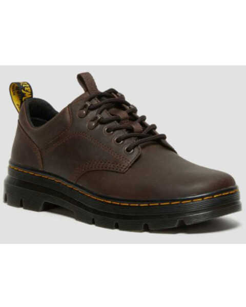Dr. Martens Reeder Crazy Horse Leather Lace-Up Utility Shoe - Round Toe , Brown, hi-res