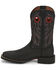 Image #3 - Justin Men's 11" Bowline Western Boots - Broad Square Toe , Black, hi-res