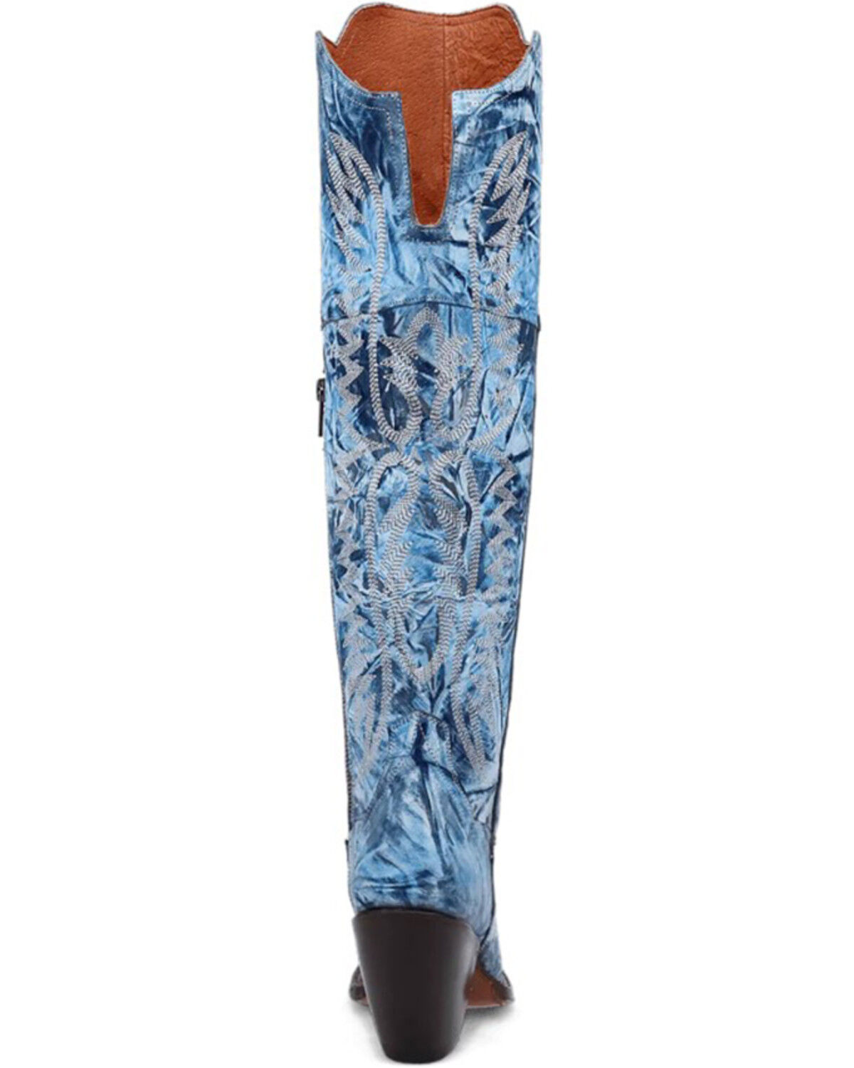 Image #5 - Dan Post Women's Moxie Tall Western Boots - Snip Toe, Blue, hi-res