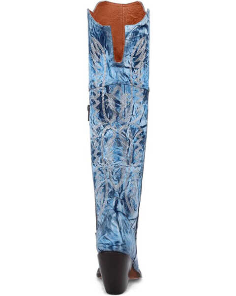 Image #5 - Dan Post Women's Moxie Tall Western Boots - Snip Toe , Blue, hi-res