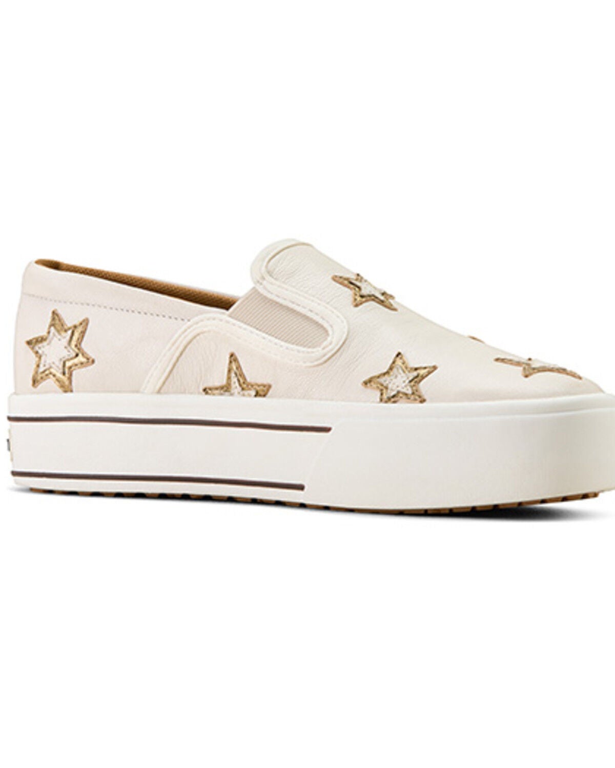 Image #1 - Ariat Women's Skylar Star Slip-On Casual Shoes, Ivory, hi-res