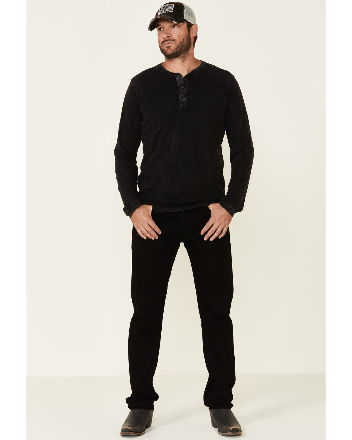 Image #1 - Levi's Men's 501 Black Original Fit Stretch Straight Jeans, Indigo, hi-res