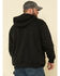 Carhartt Men's Rain Defender Thermal Lined Zip Work Hooded Sweatshirt - Tall, Black, hi-res