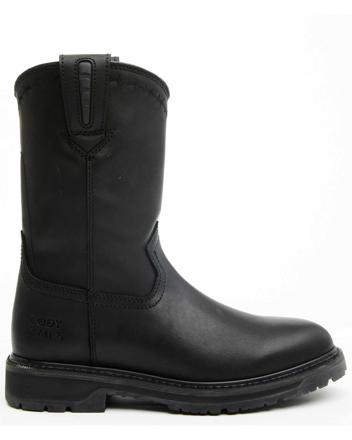 Image #2 - Cody James Men's Uniform Western Work Boots - Soft Toe, Black, hi-res