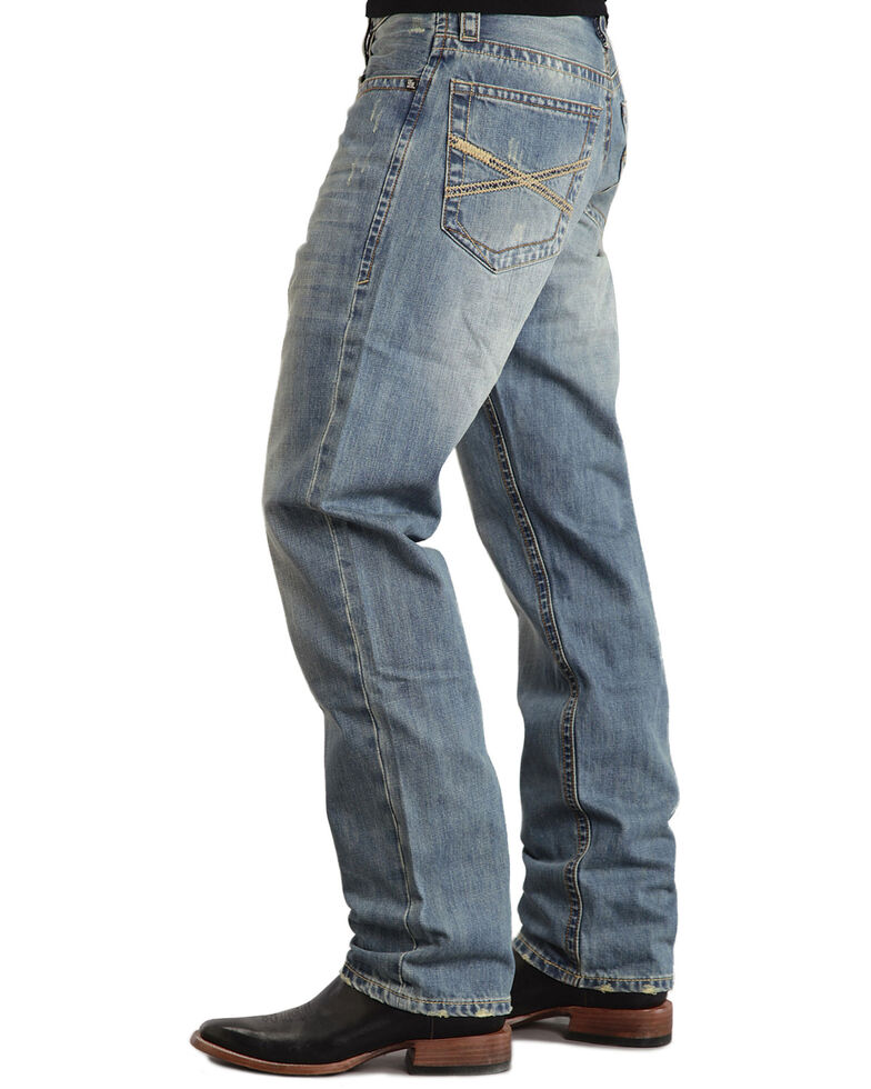 Stetson 1520 Fit Classic "X" Stitched Jeans, Med Wash, hi-res