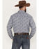 Image #4 - George Strait by Wrangler Men's Paisley Print Long Sleeve Button Down Western Shirt, Purple, hi-res