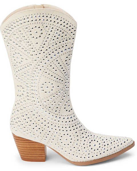 Image #2 - Matisse Women's Twain Studded Western Boots - Pointed Toe , Natural, hi-res