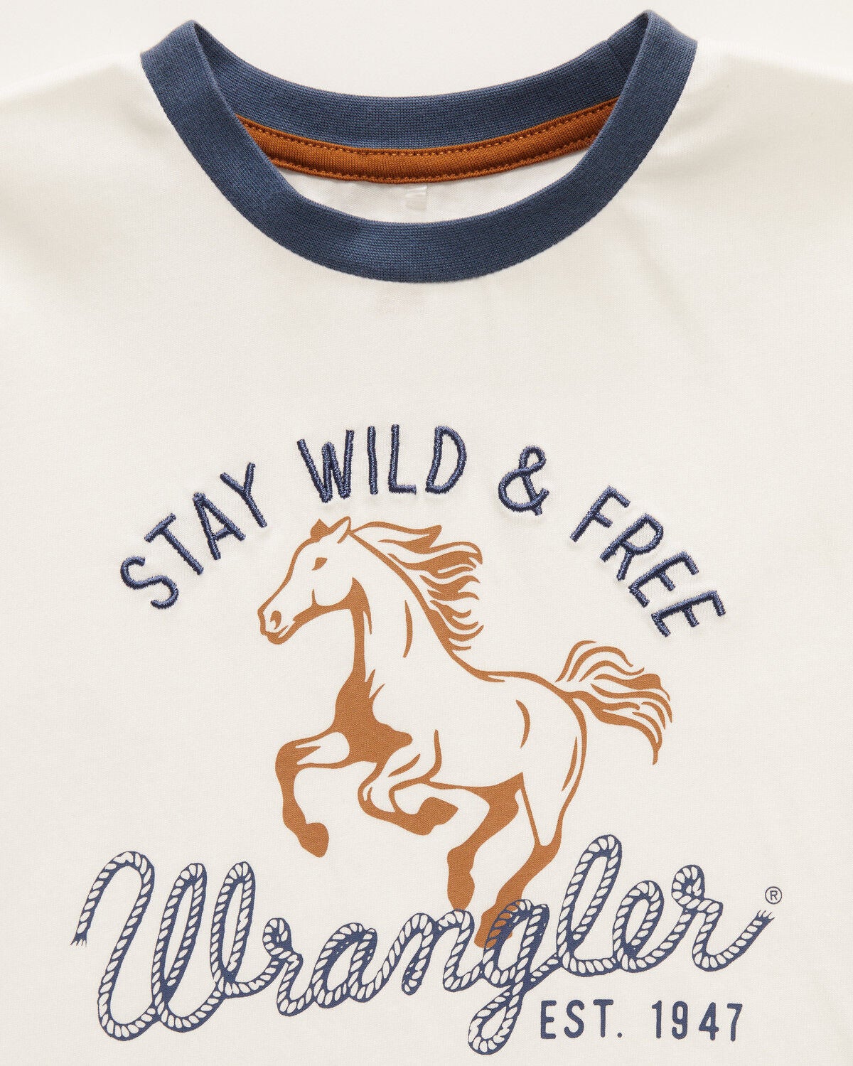 Image #2 - Wrangler Toddler Boys' Stay Wild & Free Short Sleeve Graphic T-Shirt, White, hi-res