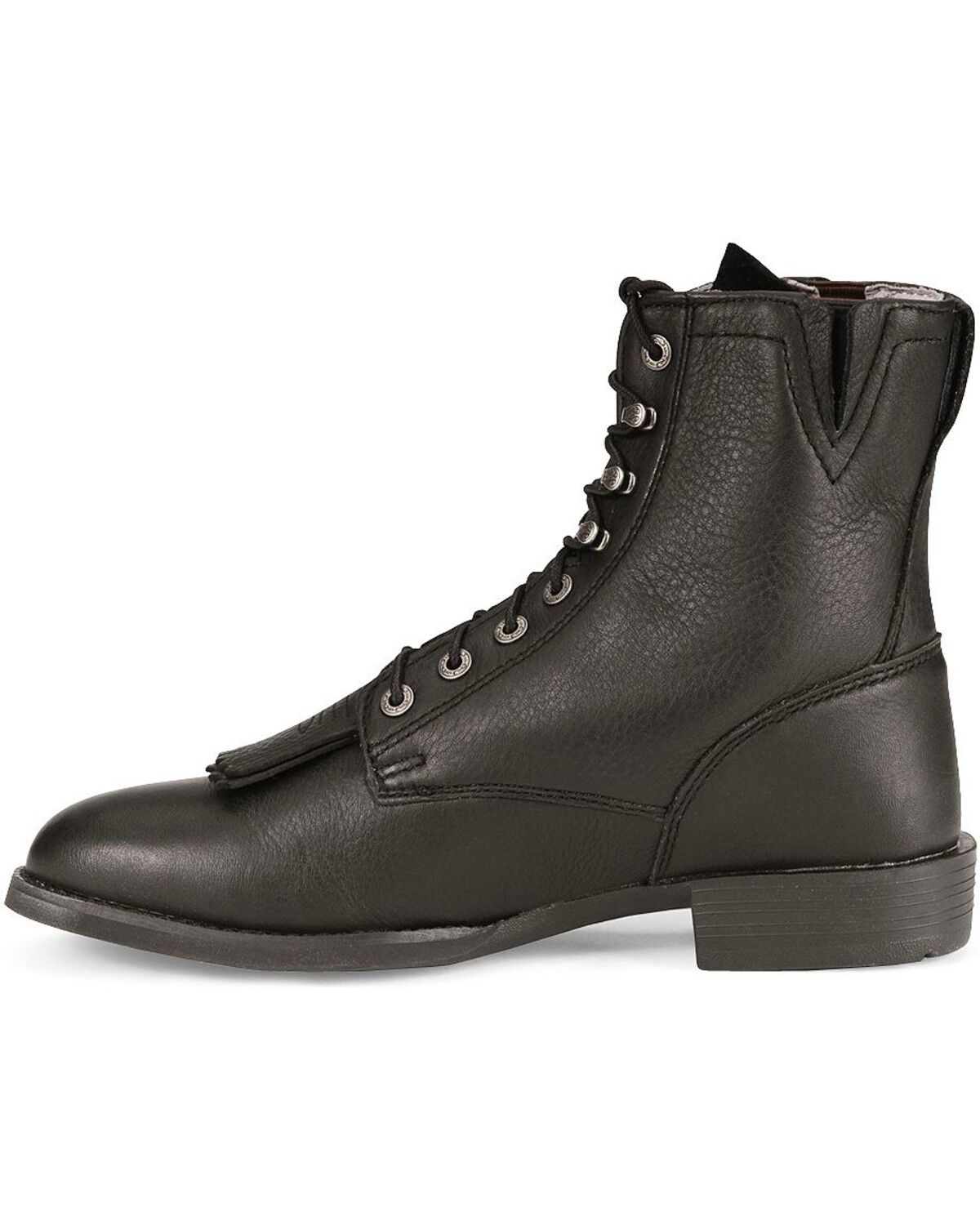 Image #3 - Ariat Women's 6" Lace-Up Heritage II Lacer Boots - Soft Toe, Black, hi-res