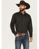 Image #1 - Wrangler 20X Men's Paisley Print Long Sleeve Snap Stretch Western Shirt, Black, hi-res