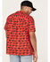 Cinch Men's Camp Trailblazer Truck Print Short Sleeve Button Down Western Shirt , Red, hi-res