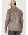 Cody James Men's FR Small Plaid Print Long Sleeve Pearl Snap Work Shirt , Burgundy, hi-res