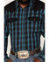 Image #3 - Moonshine Spirit Men's Bandit Small Plaid Print Pearl Snap Western Shirt, Black, hi-res