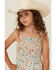 Image #2 - Shyanne Girls' Floral Print Sleeveless Midi Dress, Ivory, hi-res
