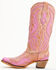 Image #4 - Corral Women's Studded Neon Blacklight Western Boots - Snip Toe , Pink, hi-res