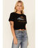 Goodie Two Sleeves Women's Line Dancing Is My Cardio Graphic Short Sleeve Tee, Black, hi-res
