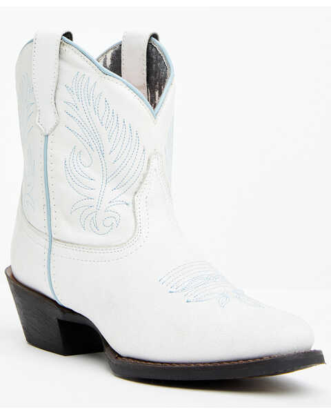 Image #1 - Laredo Women's Roxy Western Booties - Medium Toe , Off White, hi-res