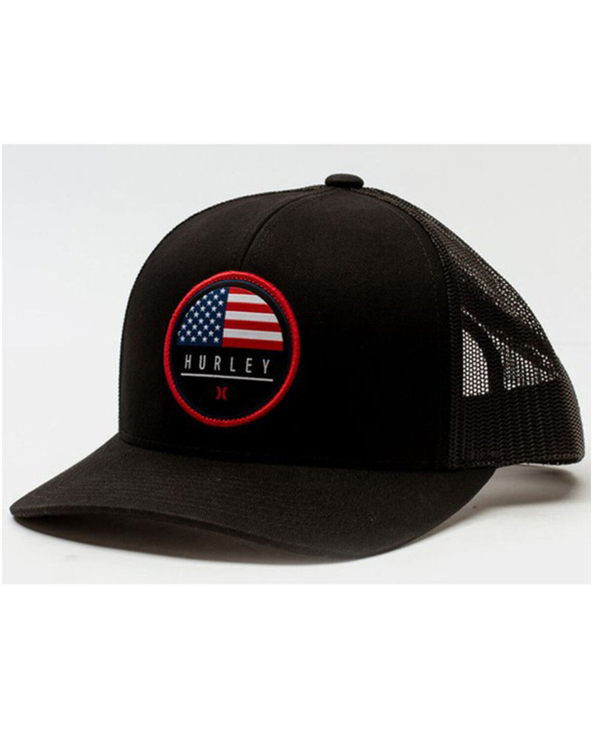 Image #1 - Hurley Men's Stable Destination Circle Patch Ball Cap, Black, hi-res