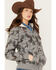 Image #2 - Ariat Women's R.E.A.L Horse Print Sherpa Lined Full Zip Hoodie , Grey, hi-res