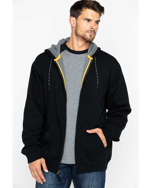 Image #1 - Hawx Men's Zip-Front Thermal Lined Hooded Jacket - Tall , Black, hi-res