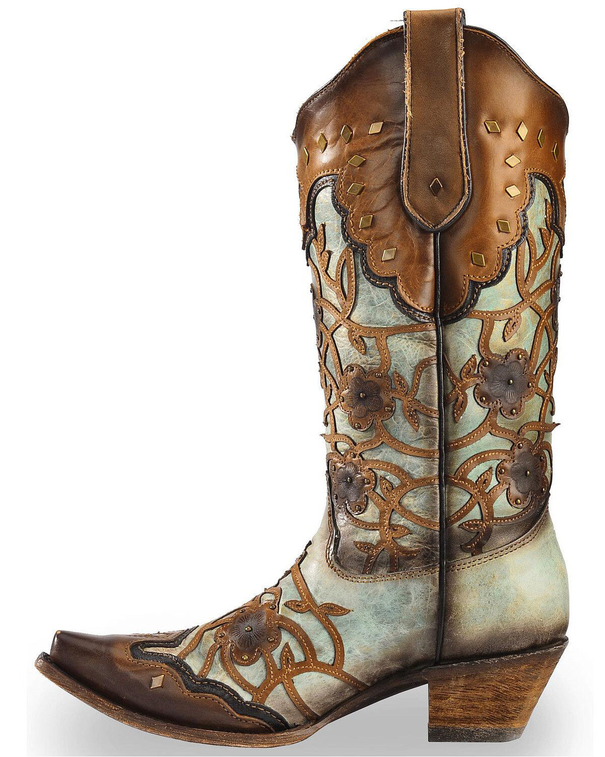 western boots with flowers