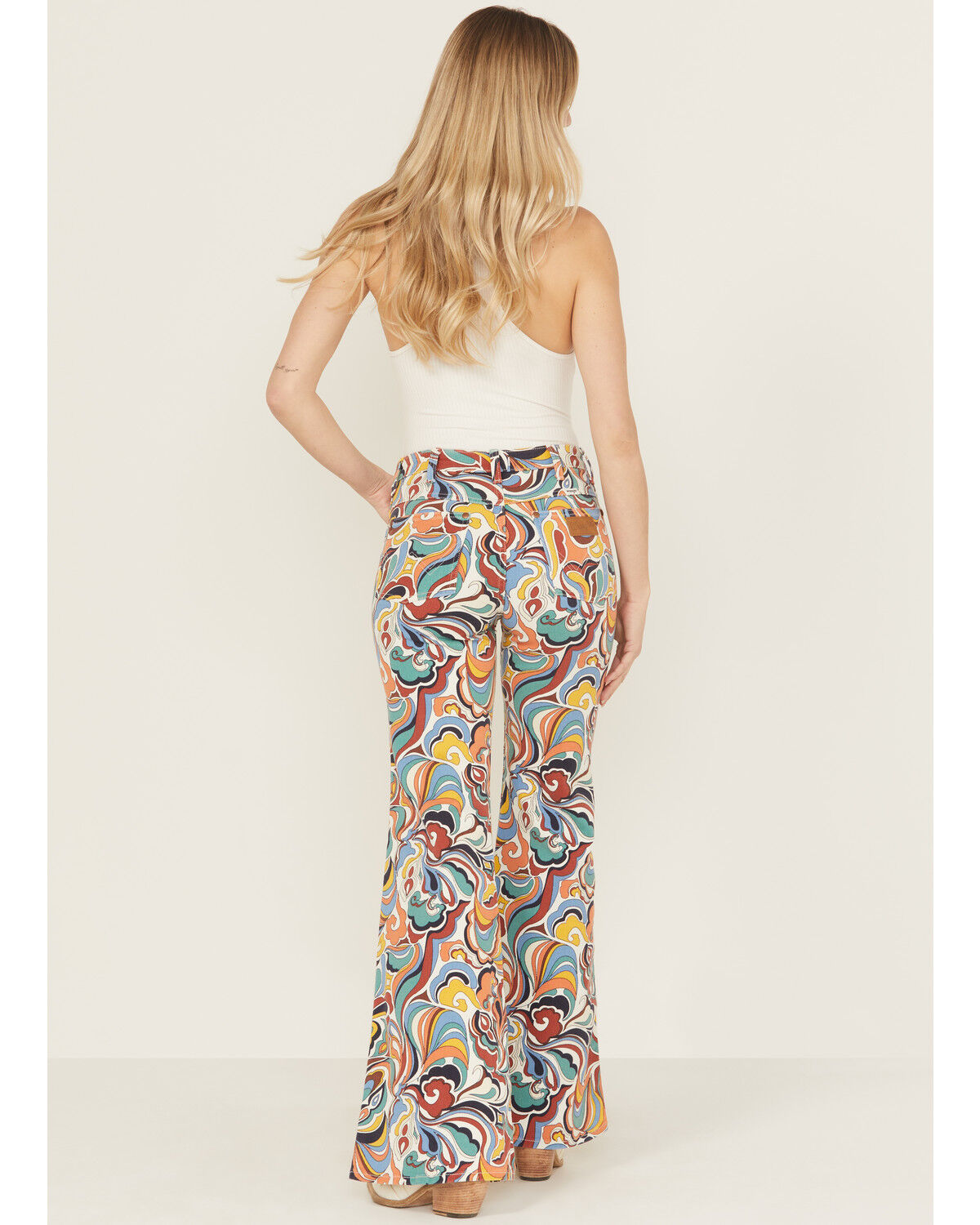 Image #3 - Wrangler Women's Latigo Printed High Rise Heritage Flare Stretch Denim Jeans, Multi, hi-res