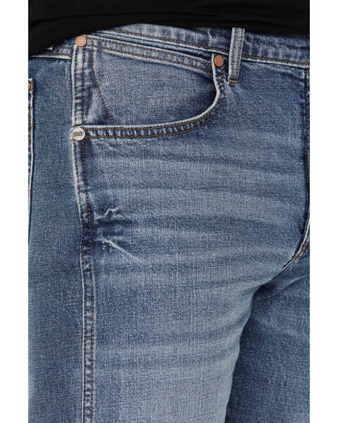 Image #2 - Wrangler Retro Men's 88MWZ Normande Medium Wash Slim Straight Stretch Denim Jeans, Blue, hi-res