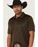 Image #2 - RANK 45® Men's Heeler Short Sleeve Button-Down Polo Shirt, Dark Brown, hi-res