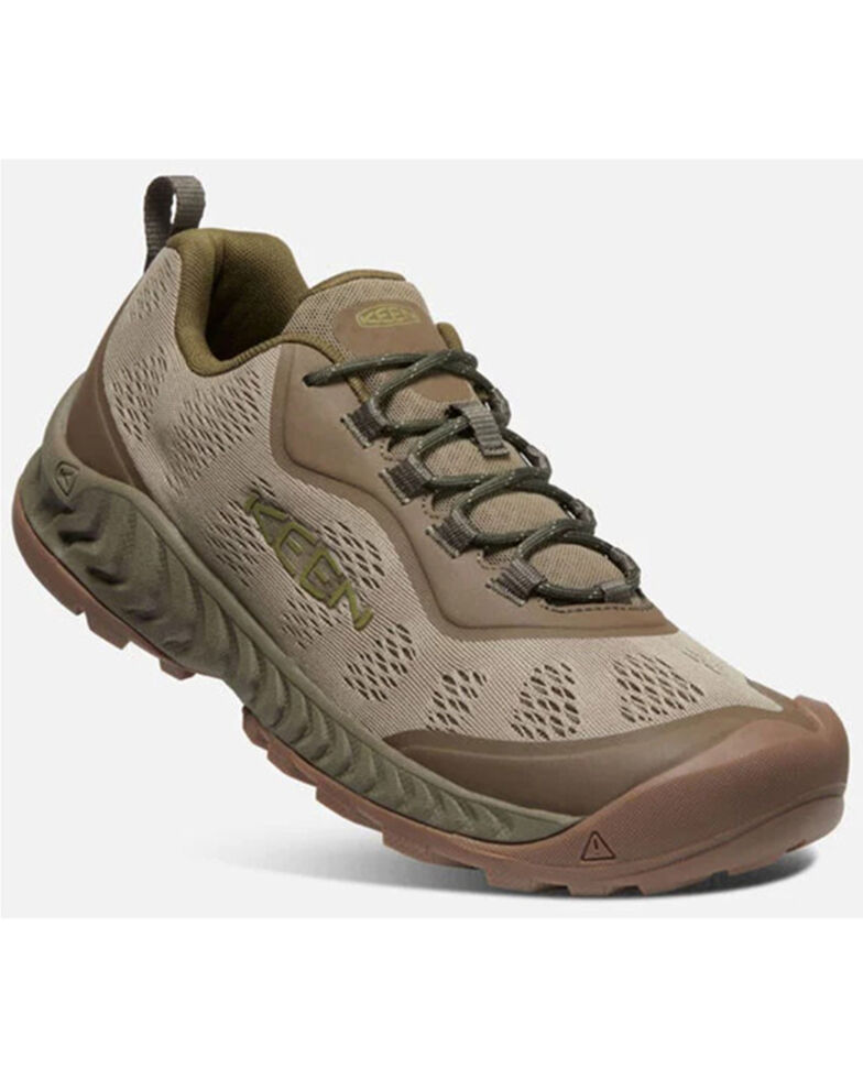 Keen Men's NXIS Speed Lace-Up Hiking Work Shoes , Brown, hi-res
