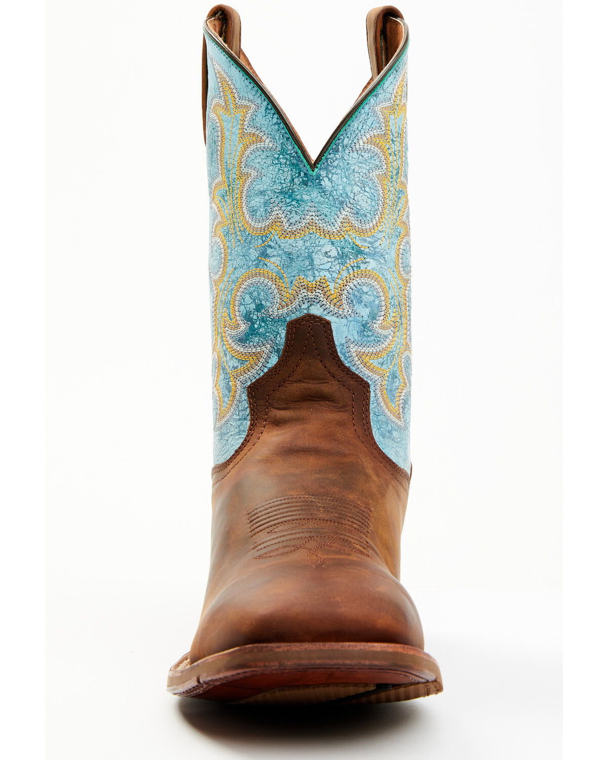 Image #4 - Dan Post Men's Performance Western Boots - Broad Square Toe, Blue, hi-res