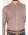 RANK 45® Men's Wellington Geo Print Long Sleeve Button-Down Western Shirt, Royal Blue, hi-res