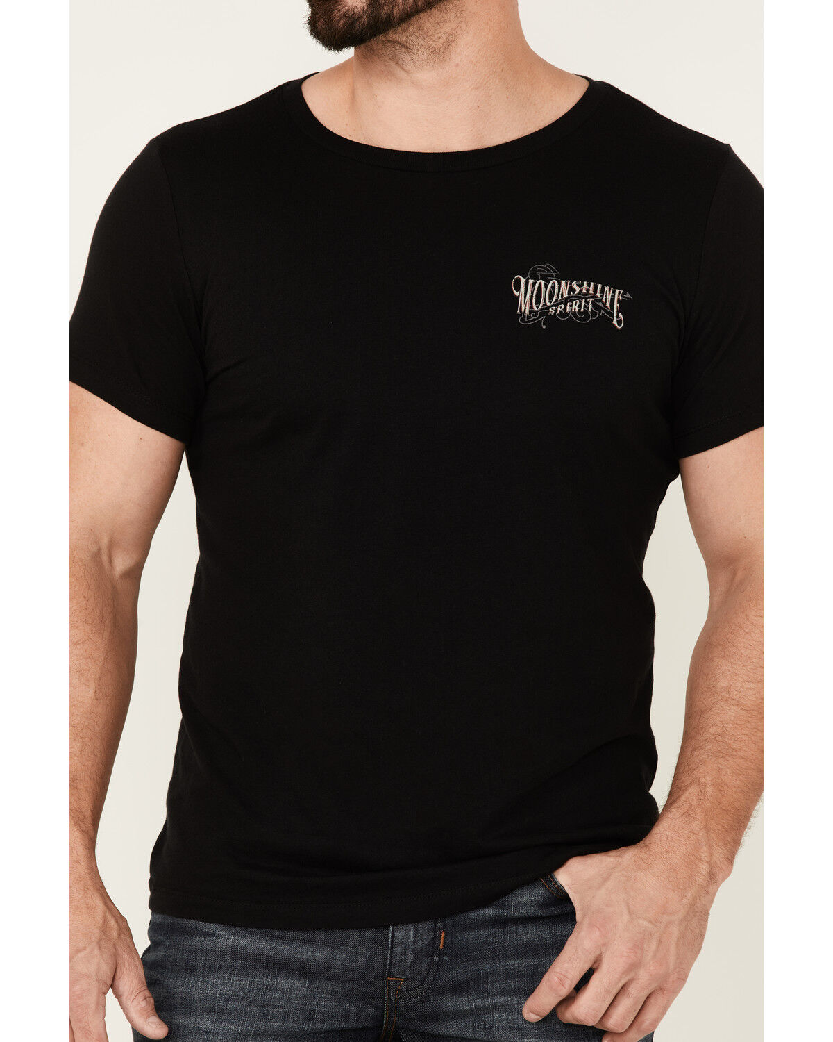 Image #3 - Moonshine Spirit Men's Acoustic Guitar Flag Graphic Short Sleeve T-Shirt, Black, hi-res