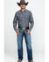 Rock & Roll Denim Men's Chambray Print Long Sleeve Western Shirt , , hi-res