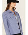 Image #2 - Ariat Women's Rebar Cropped Woven Work Shirt, Blue, hi-res