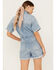 Free People Women's Marci Denim Shortall, Medium Wash, hi-res