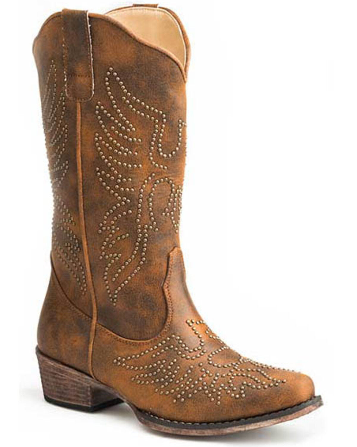 Image #1 - Roper Women's Vintage Brown Western Boots - Snip Toe, Brown, hi-res