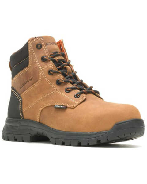 Image #1 - Wolverine Women's Piper Waterproof Electrical Hazard Lace-Up Work Boots - Composite Toe, Brown, hi-res