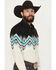 Image #2 - Panhandle Slim Men's Southwestern Border Print Long Sleeve Pearl Snap Western Shirt, Natural, hi-res