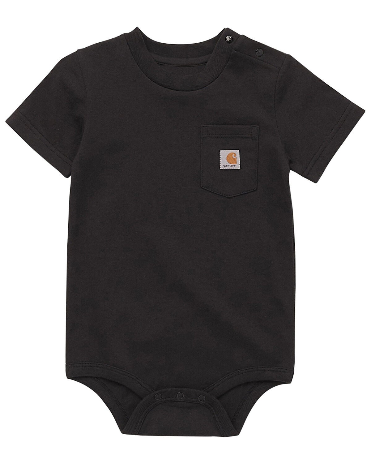 Carhartt Infant Boys' Short Sleeve Pocket Onesie, Black, hi-res