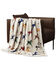 Image #1 - HiEnd Accents Wild Horse Campfire Sherpa Throw , White, hi-res