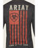 Image #4 - Ariat Men's Barbed Flag Logo Long Sleeve Graphic T-Shirt, Charcoal, hi-res