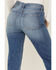 Image #4 - Sneak Peek Women's Medium Dark Wash High Rise Distressed Knee Straight Jean, Blue, hi-res