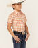Image #2 - Cowboy Hardware Boys' Gradient Square Short Sleeve Snap Western Shirt, Orange, hi-res