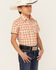Image #2 - Cowboy Hardware Boys' Gradient Square Short Sleeve Snap Western Shirt , Orange, hi-res