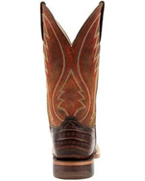 Image #5 - Durango Men's Arena Pro Exotic Caiman Skin Western Boots - Square Toe, Brown, hi-res