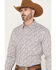 Wrangler 20X Men's Geo Print Long Sleeve Snap Western Shirt, White, hi-res